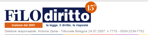 FiLOdiritto è il portale d'informazione giuridica che offre informazioni e notizie su tutto ciò che riguarda il diritto, in tutte le sue classificazioni: diritto commerciale, diritto dei consumatori, diritto dei contratti e delle obbligazioni, diritto del lavoro e della sicurezza, diritto dello sport, diritto fallimentare e delle procedure concorsuali, diritto societario, ecc.